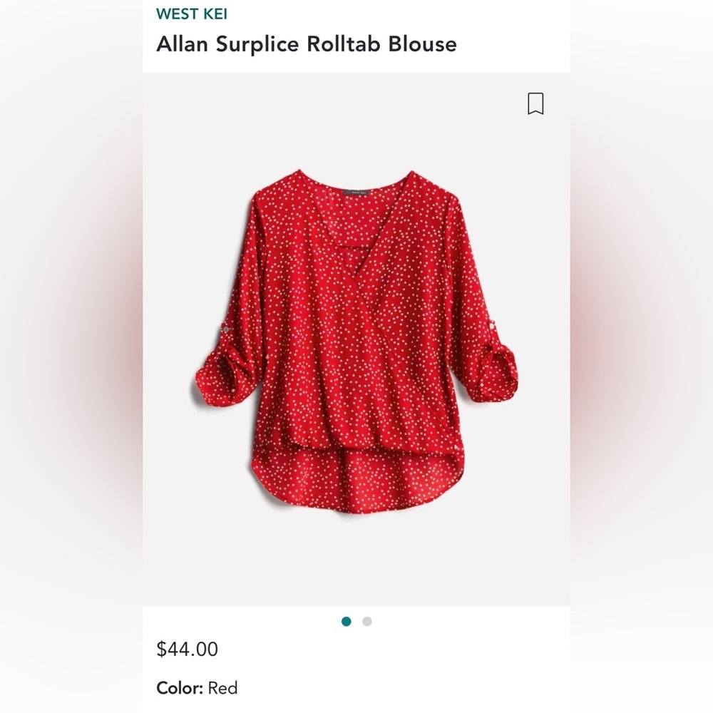 NWOT West Kei blouse